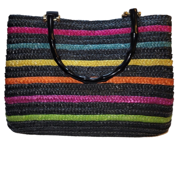 100% Wheat Straw Satchel Colorful - Picture 2 of 8